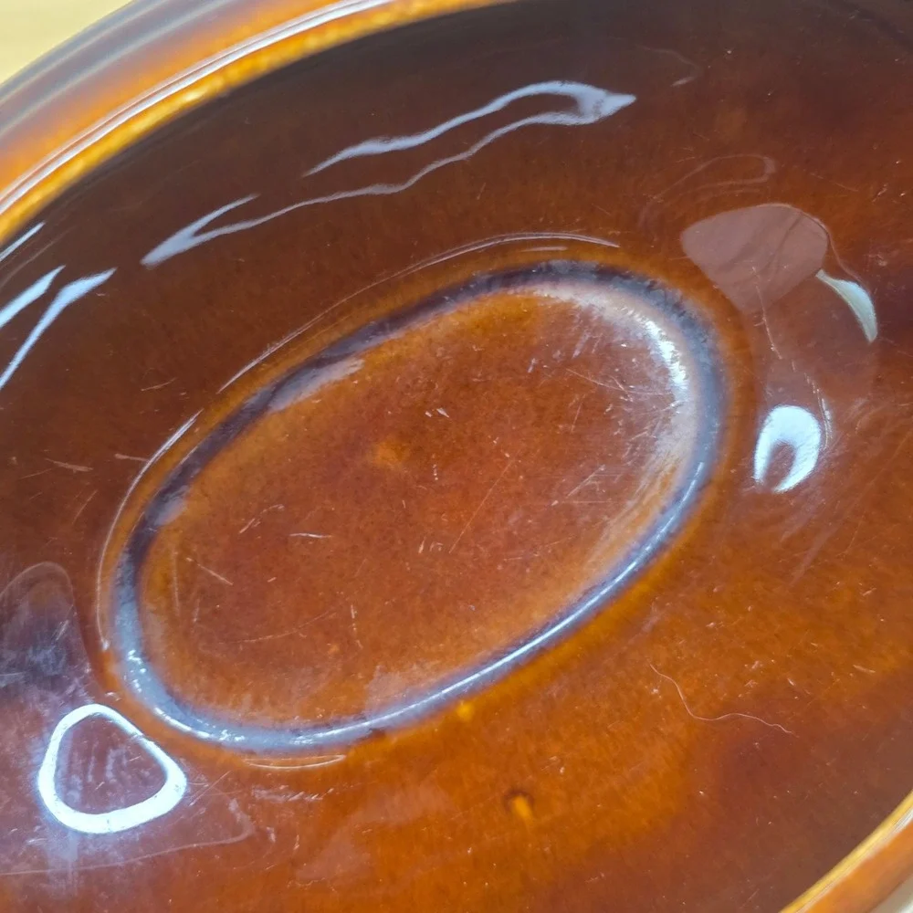 Vintage 1960s Fiesta Ironstone Sheffield Amberstone Glaze Large Sauceboat